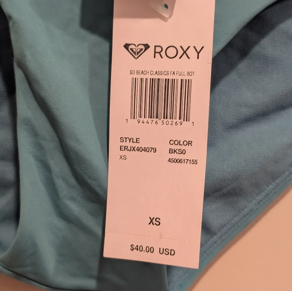 Roxy Light Blue Side-Tie Bikini Bottoms Size XS - Picture 2 of 7